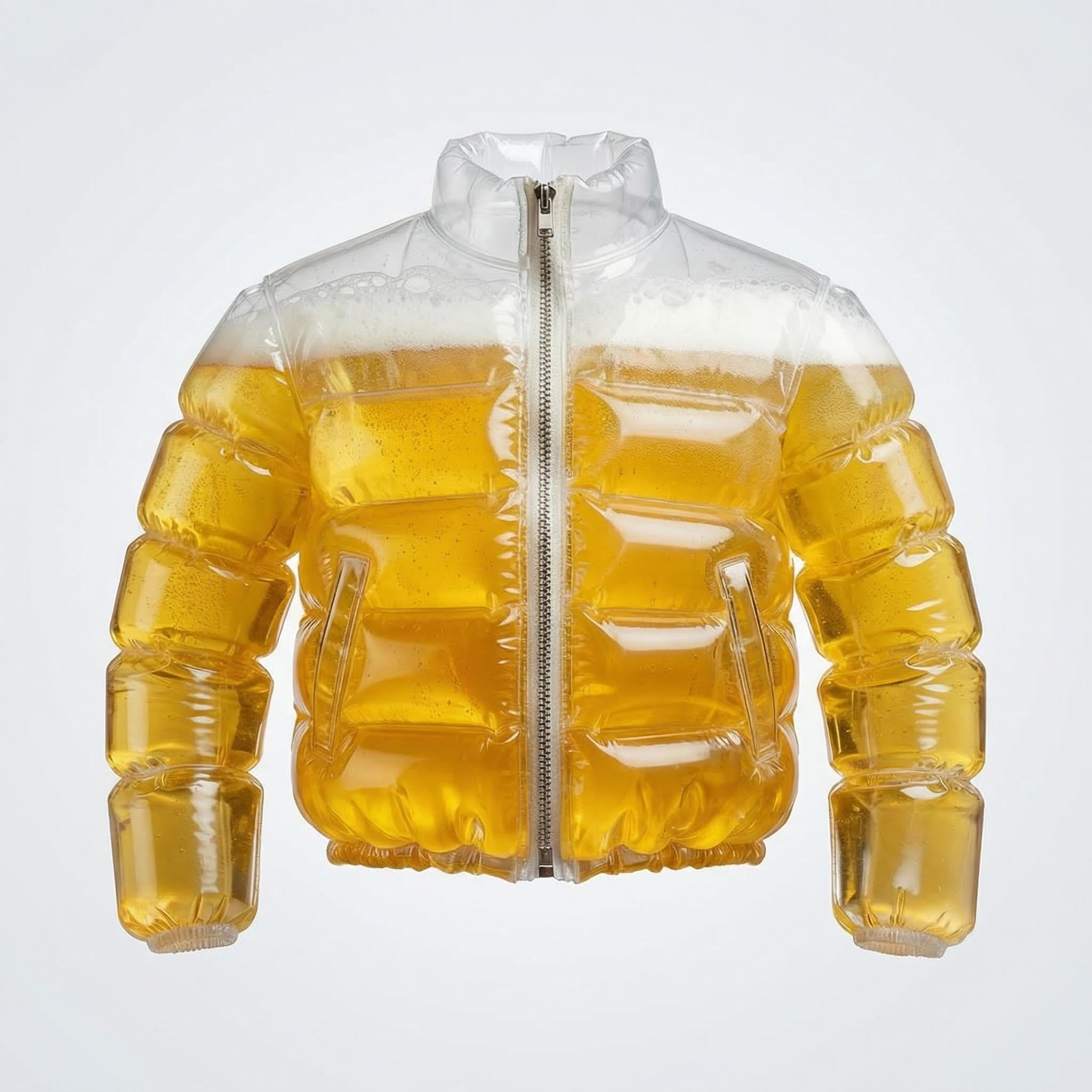 Transparent Beer-Filled Air-Filled Jacket