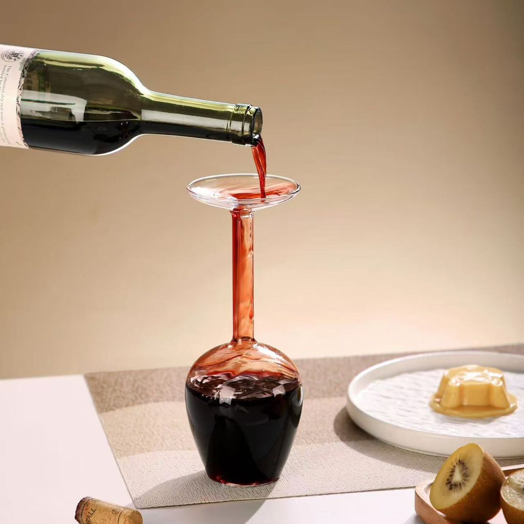 The Gravity Defier: Upside-Down Crystal Wine Glass