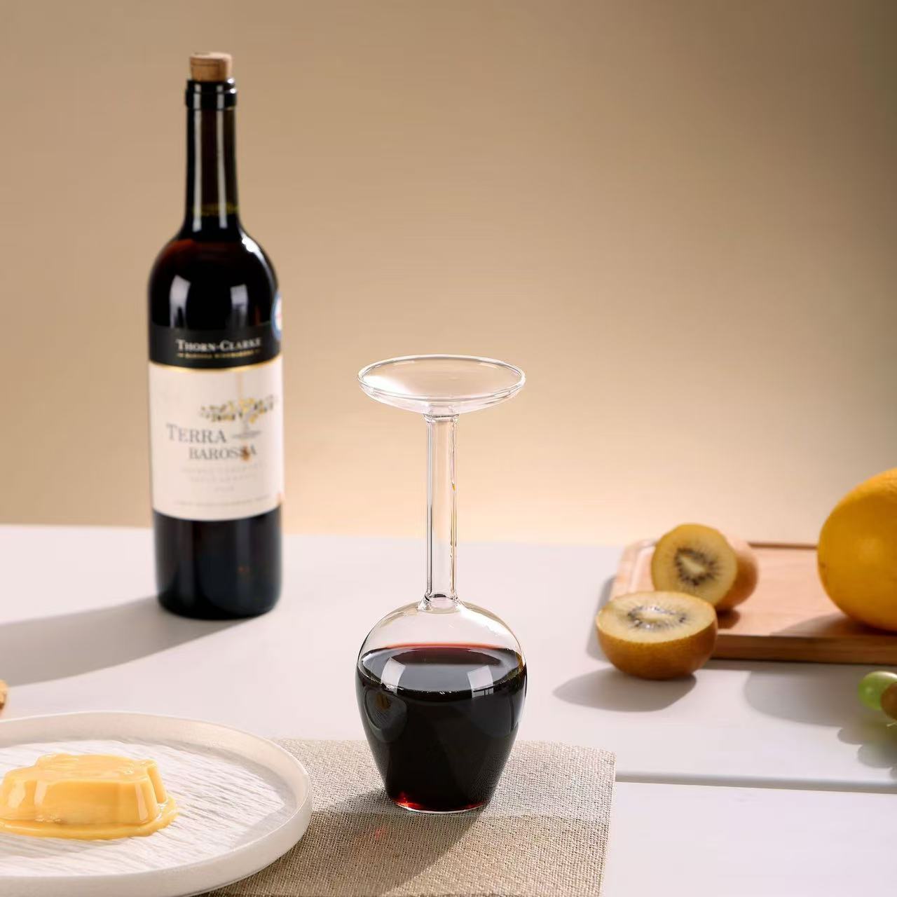 The Gravity Defier: Upside-Down Crystal Wine Glass