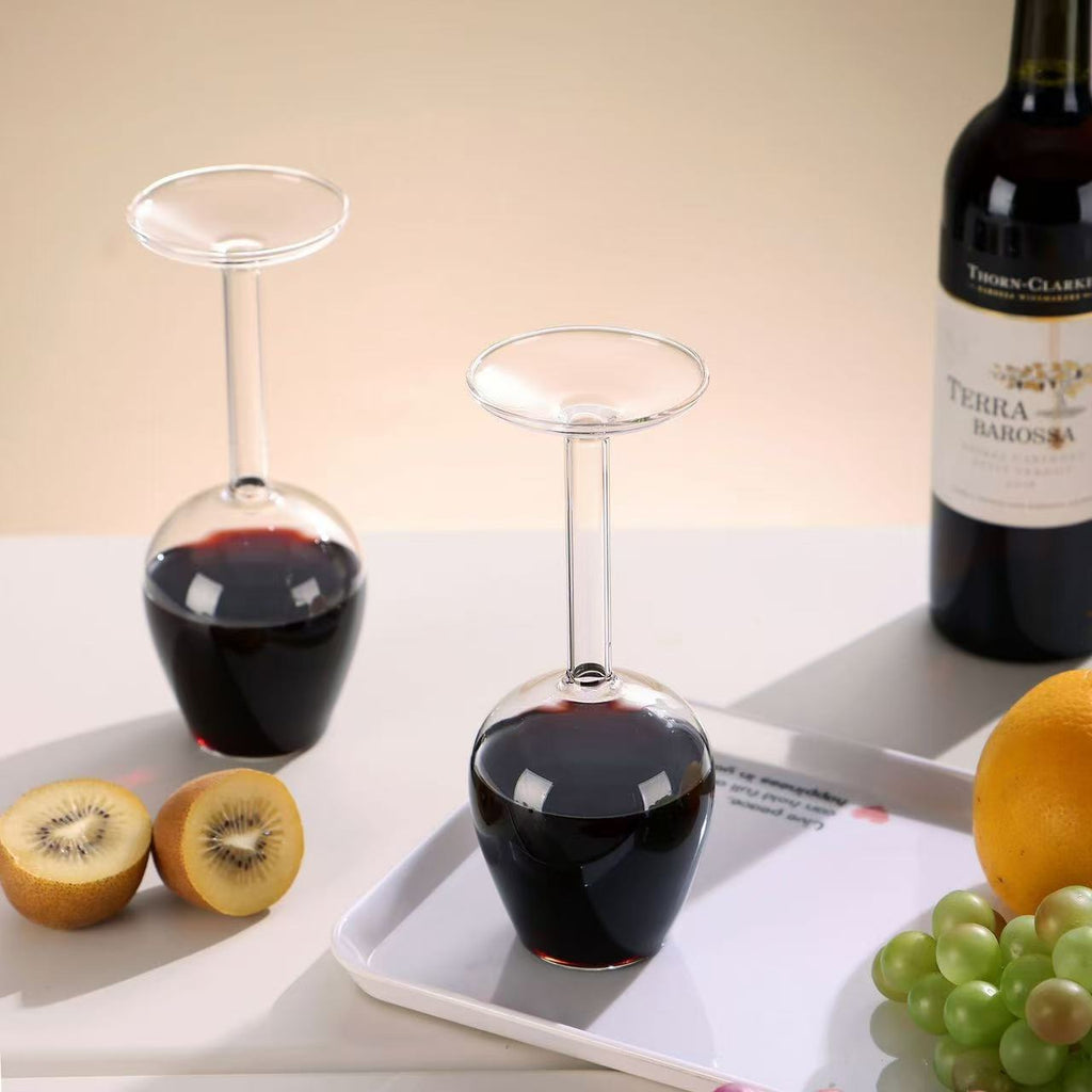 The Gravity Defier: Upside-Down Crystal Wine Glass