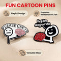 The "Lost My Mind" Duo: Sarcastic Enamel Pin Set for Creative Souls