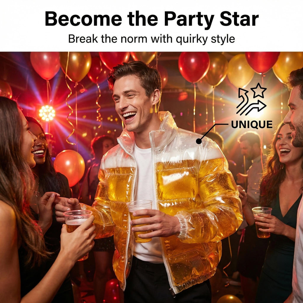 Transparent Beer-Filled Air-Filled Jacket