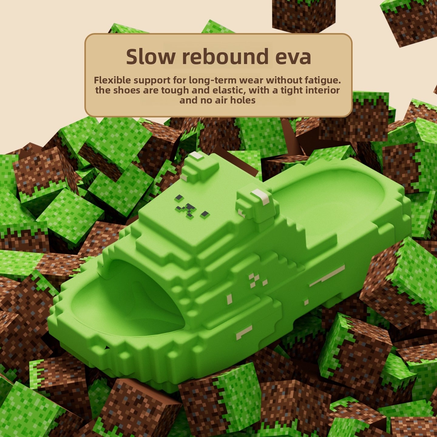 Pixel Tank Chunky Slippers
