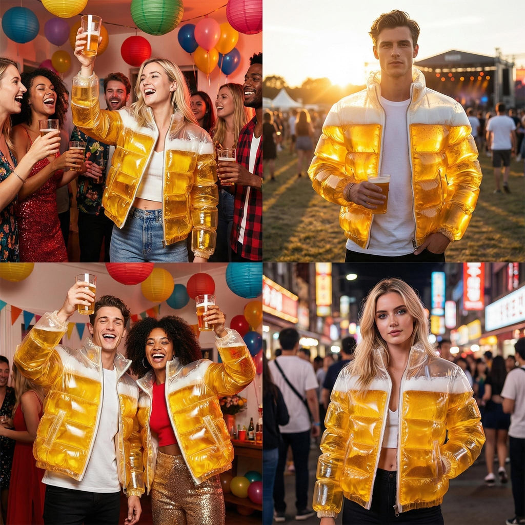 Transparent Beer-Filled Air-Filled Jacket
