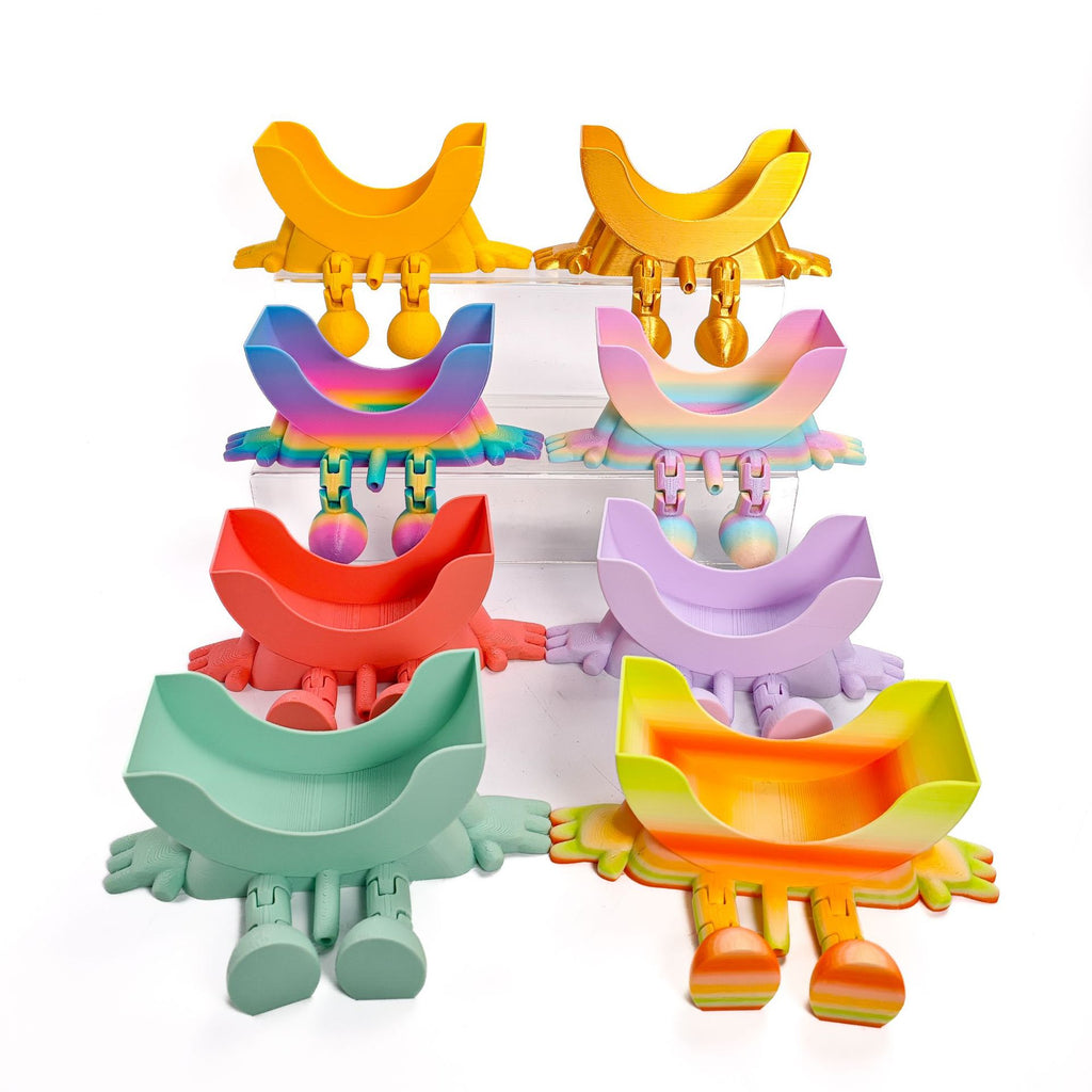 New cross-border smiley face dishwashing 3D printing sponge bracket creative funny drain rack cute storage rack