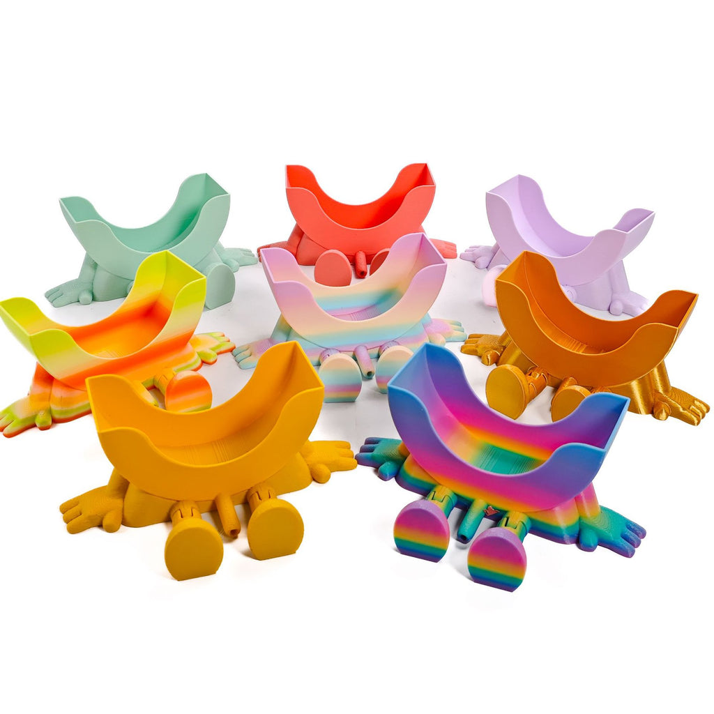 New cross-border smiley face dishwashing 3D printing sponge bracket creative funny drain rack cute storage rack