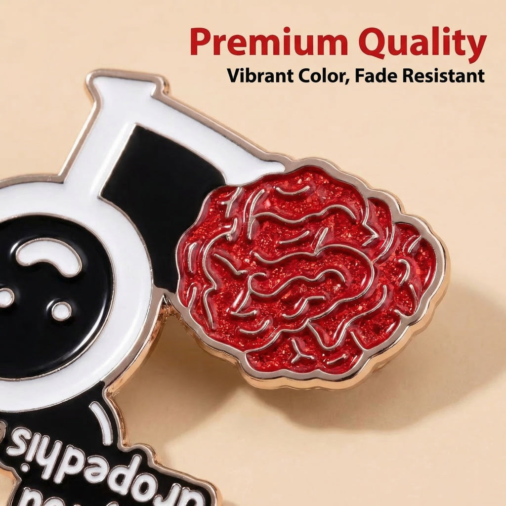 The "Lost My Mind" Duo: Sarcastic Enamel Pin Set for Creative Souls